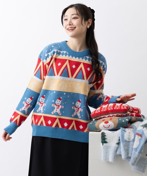 UGLY（アグリー）の「UGLY アグリー クリスマス ダサセーター（ニット/セーター・レディース・ホワイト/ライトブルー/レッド/グリーン系その他/レッド系その他2/レッド系その他/その他7/その他1/その他3/その他6/その他2/その他9/その他11/その他4/その他10/その他8/その他5・FREE）」の12枚目の写真