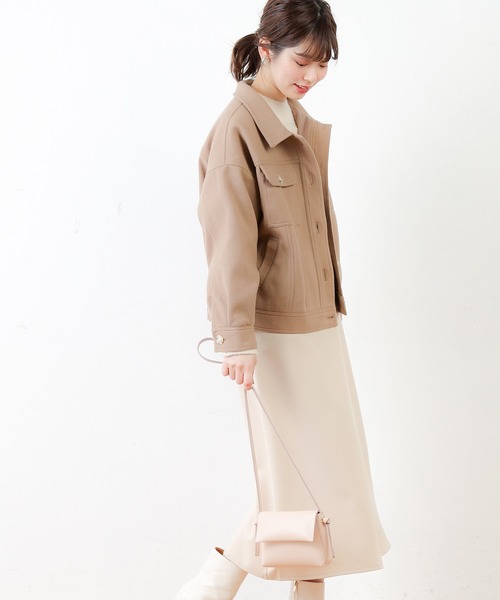 natural couture（ナチュラルクチュール）の「春色ミドル丈しっかりめブルゾン（ブルゾン・レディース・ホワイト/ミント/キャメル/グレイッシュベージュ・FREE）」の18枚目の写真