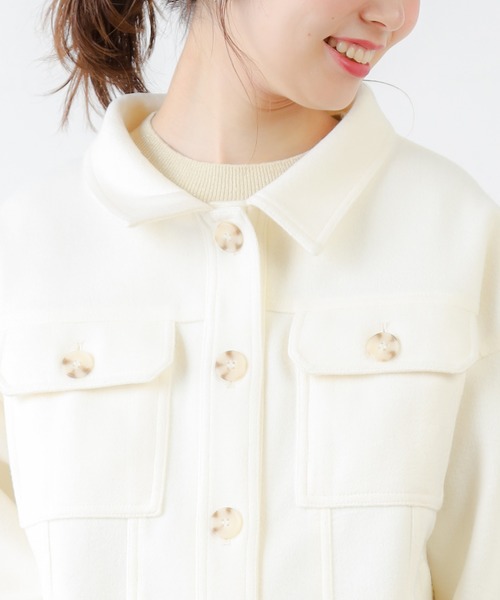 natural couture（ナチュラルクチュール）の「春色ミドル丈しっかりめブルゾン（ブルゾン・レディース・ホワイト/ミント/キャメル/グレイッシュベージュ・FREE）」の13枚目の写真