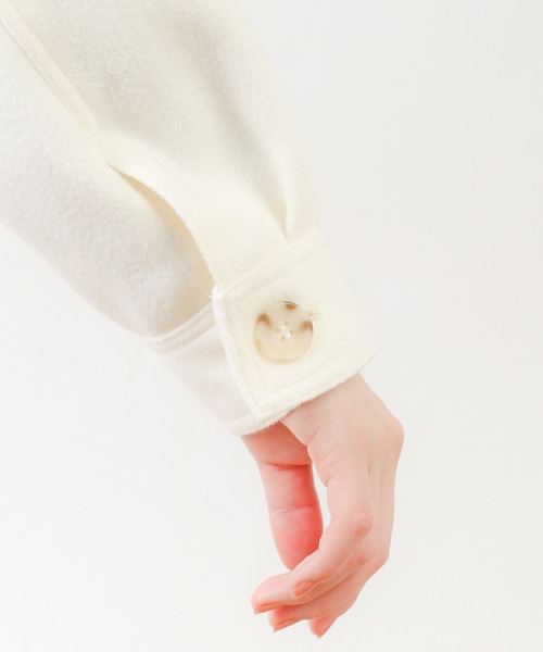 natural couture（ナチュラルクチュール）の「春色ミドル丈しっかりめブルゾン（ブルゾン・レディース・ホワイト/ミント/キャメル/グレイッシュベージュ・FREE）」の7枚目の写真