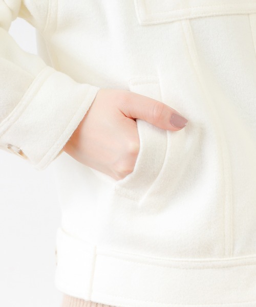 natural couture（ナチュラルクチュール）の「春色ミドル丈しっかりめブルゾン（ブルゾン・レディース・ホワイト/ミント/キャメル/グレイッシュベージュ・FREE）」の19枚目の写真