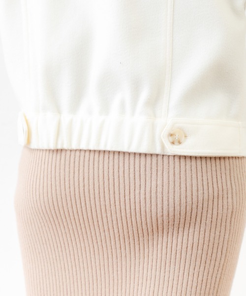 natural couture（ナチュラルクチュール）の「春色ミドル丈しっかりめブルゾン（ブルゾン・レディース・ホワイト/ミント/キャメル/グレイッシュベージュ・FREE）」の10枚目の写真