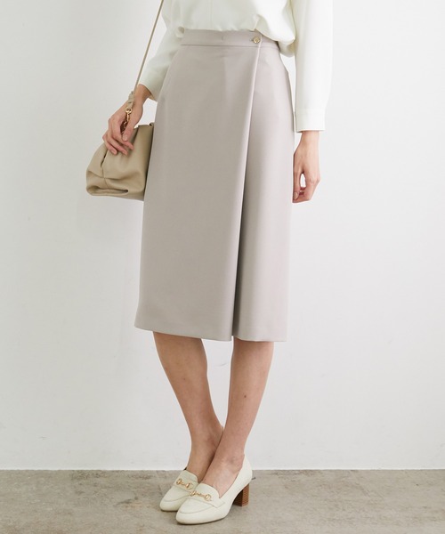 ROPE' PICNIC（ロペピクニック）の「【360°ウルトラストレッチ】【WEB限定34,42サイズ】ラップ風スカート（スカート・レディース・ベージュ/ネイビー/イエロー系その他3/ライトグレー/ブラック・40/38/42/36/34）」の20枚目の写真