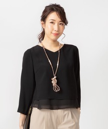 【WEB限定】 ダブルクロス シフォンレイヤードブラウス
