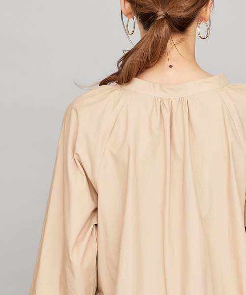 STUDIOUS（ステュディオス）の「【STUDIOUS】ギャザーフレア チュニック ミニ ワンピース（ワンピース・レディース・ホワイト/ブラック/ベージュ・FREE）」の13枚目の写真