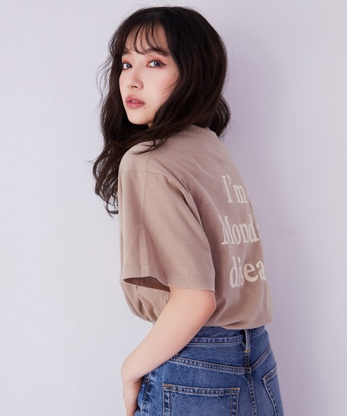 ANDGEEBEE(アンジービー)の「【UNISEX】MondayTシャツ(Tシャツ/カットソー)」|ベージュ