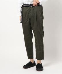 ベルト付きアンクル丈イージーパンツ　クロップドパンツ　軽量タイプ素材