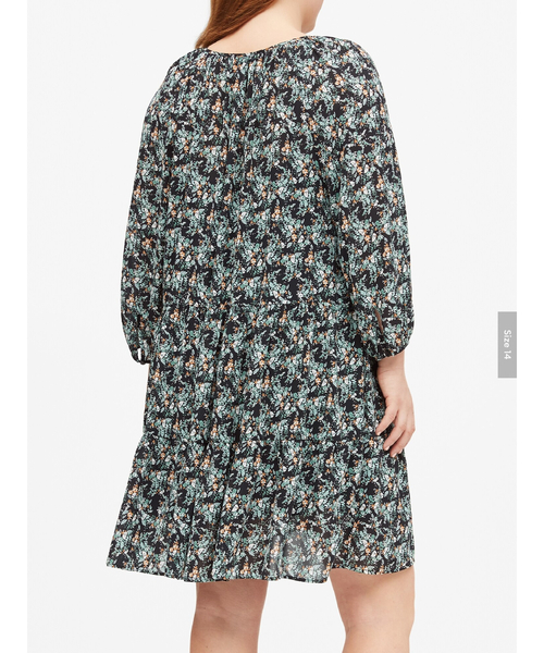 スイングワンピース ワンピース Banana ティアード Banana ワンピース ティアード プリント Republic バナナリパブリック のファッション