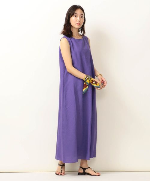 SHIPS any（シップス エニィ）の「SHIPS any:Aラインマキシワンピース◇（ワンピース・レディース・グリーン/パープル/ブラウン・ONE SIZE）」の8枚目の写真