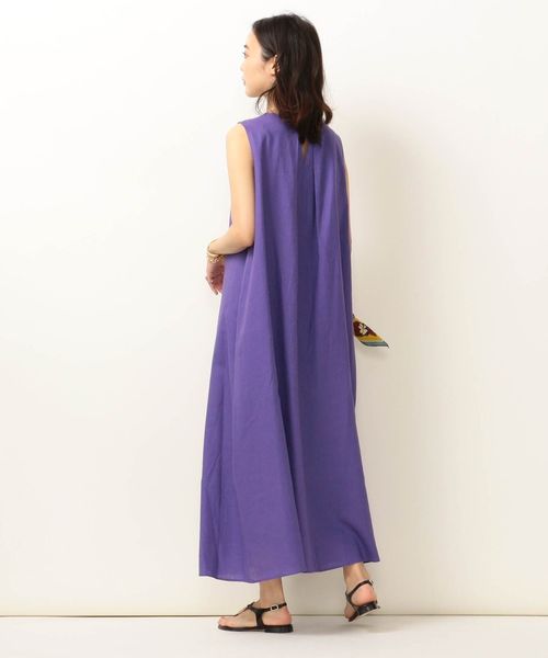 SHIPS any（シップス エニィ）の「SHIPS any:Aラインマキシワンピース◇（ワンピース・レディース・グリーン/パープル/ブラウン・ONE SIZE）」の9枚目の写真