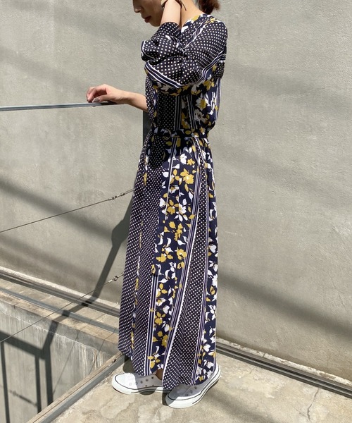 LOUNGEDRESS(ラウンジドレス)の「ドットフラワーワンピース(ワンピース・レディース・ブラック/ネイビー・FREE)」の16枚目の写真