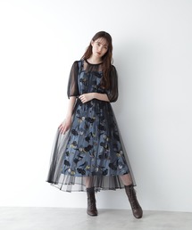 JILL by JILL STUART エアリーフロッキーフラワーワンピース JILL by JILL STUART（ジルバイジルスチュアート）の「エアリー