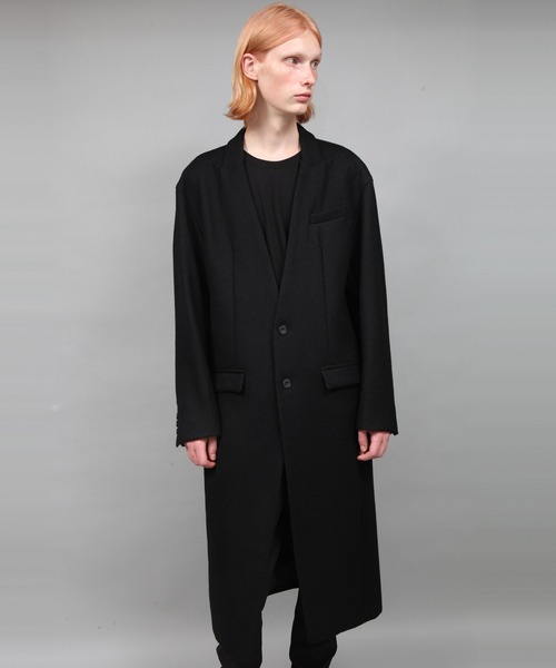 ato（アトウ）の「LAPEL HOLDING COAT（ノーカラージャケット・メンズ・ブラック/ダークグレー/ブラウン・44/46/48）」の2枚目の写真