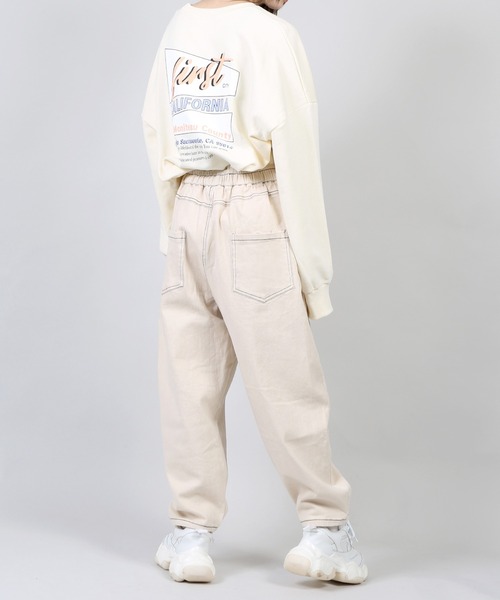 DING（ディング）の「DING/ジップポケットイージーパンツ（スウェットパンツ・レディース・ブラック/ベージュ・FREE）」の10枚目の写真