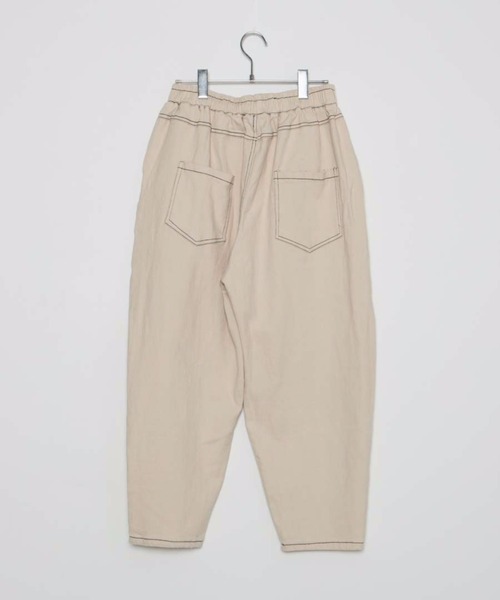 DING（ディング）の「DING/ジップポケットイージーパンツ（スウェットパンツ・レディース・ブラック/ベージュ・FREE）」の5枚目の写真