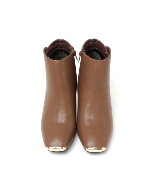 grandfleur（グランドフルール）の「異素材使いのメタリックヒール/ショートブーツ（ブーツ・レディース・ブラック/ブラウン/アイボリー・LL/S/M/L）」の10枚目の写真