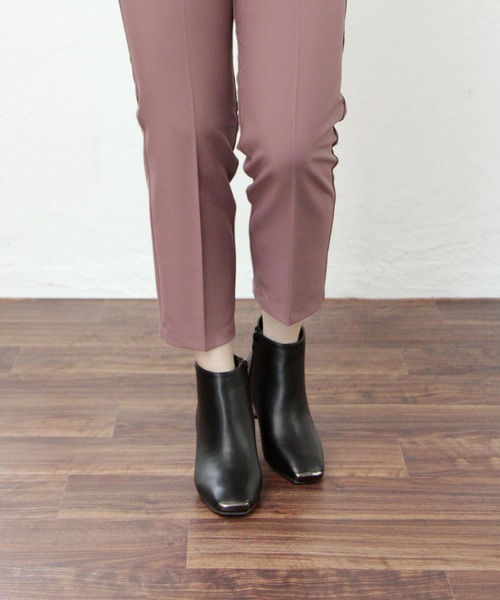 grandfleur（グランドフルール）の「異素材使いのメタリックヒール/ショートブーツ（ブーツ・レディース・ブラック/ブラウン/アイボリー・LL/S/M/L）」の22枚目の写真