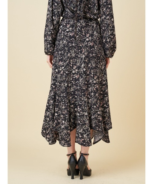 ROYAL PARTY（ロイヤルパーティー）の「フラワープリントエスカルゴスカート（スカート・レディース・ブラック/ブラウン/オフホワイト・FREE）」の11枚目の写真