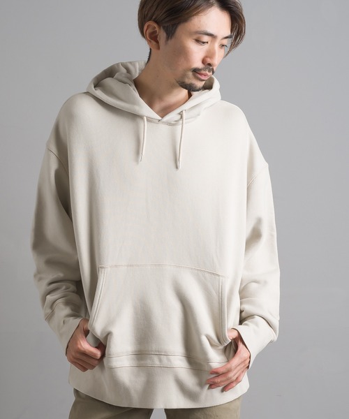 セール 裏毛スウェット メンズ トップス 裏毛スウェット プルオーバーパーカー パーカー フーディー パーカー Omnes オムネス のファッション