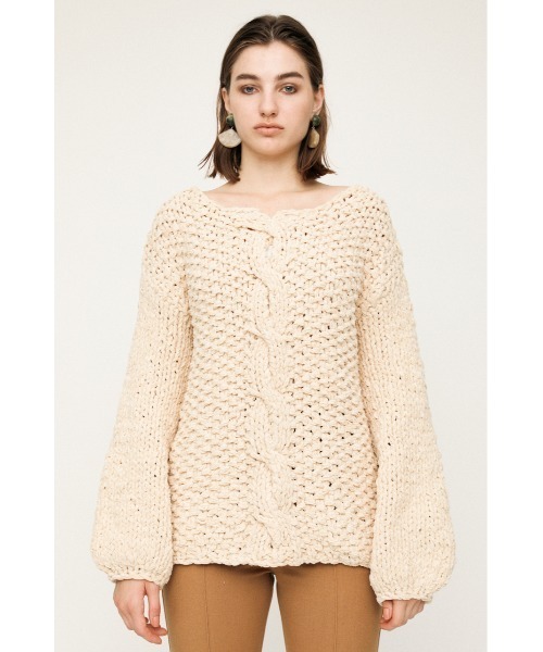 SLY（スライ）の「BIG MOLE YARN CABLE LG TOPS/ケーブルローゲージ  