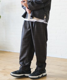 Alpinus | Alpinus - shadow check wide tapered pants/シャドーチェックワイドテーパードパンツ(その他パンツ)