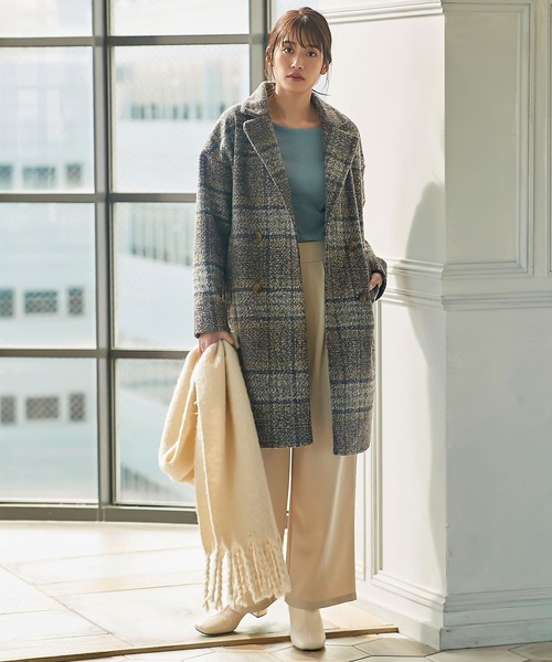 KOBE LETTUCE（コウベレタス）の「チェックツイードコート（チェスター  