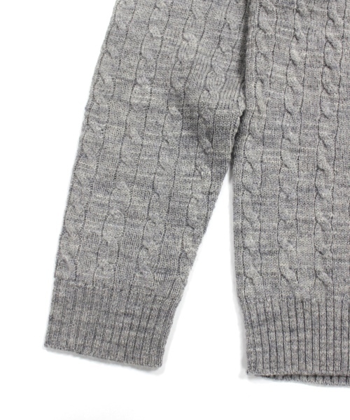JOURNAL STANDARD(ジャーナルスタンダード)の「スラブウールケーブルニット #○(ニット/セーター・メンズ・ホワイト/グレー/ヘザ-グレー/ネイビー/パープル・LARGE/MEDIUM/X-LARGE)」の7枚目の写真