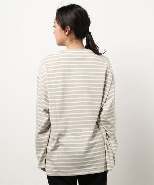 JUMELLE(ジュメロ)の「ボーダーロゴカットソー(Tシャツ/カットソー・レディース・ベージュ/ピンク・FREE)」の10枚目の写真
