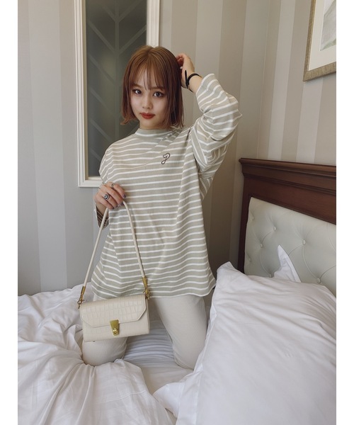 JUMELLE(ジュメロ)の「ボーダーロゴカットソー(Tシャツ/カットソー・レディース・ベージュ/ピンク・FREE)」の21枚目の写真