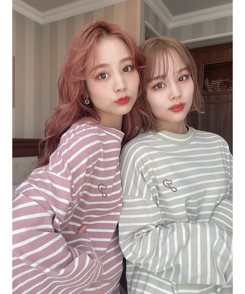 JUMELLE(ジュメロ)の「ボーダーロゴカットソー(Tシャツ/カットソー・レディース・ベージュ/ピンク・FREE)」の19枚目の写真