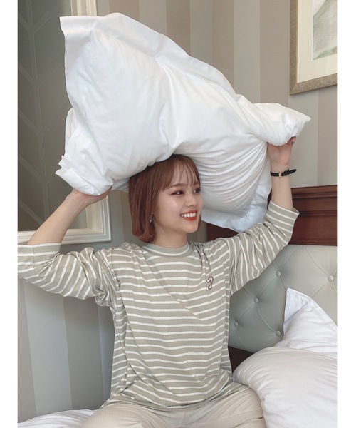 JUMELLE(ジュメロ)の「ボーダーロゴカットソー(Tシャツ/カットソー・レディース・ベージュ/ピンク・FREE)」の20枚目の写真