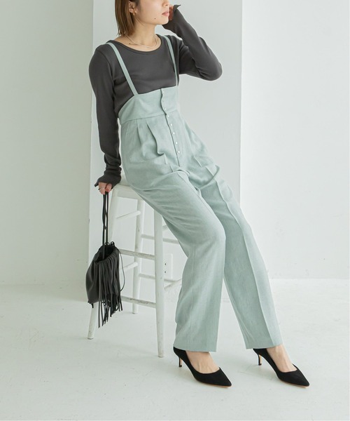 pp_　定価¥23,528 TAブッチャー2WAYリネン風サロペットパンツ 未使用】定価¥23,528 TAブッチャー2WAYリネン風サロペットパンツ春夏