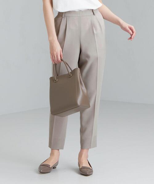 green label relaxing（グリーンレーベルリラクシング）の「[ 手洗い可能 / ハイツイストキュプラ ] ◆D テーパード パンツ -JPO ◇No15◇（その他パンツ・レディース・ライトグレー/ベージュ/モカ・36/44/40/42/34/46/38）」の9枚目の写真