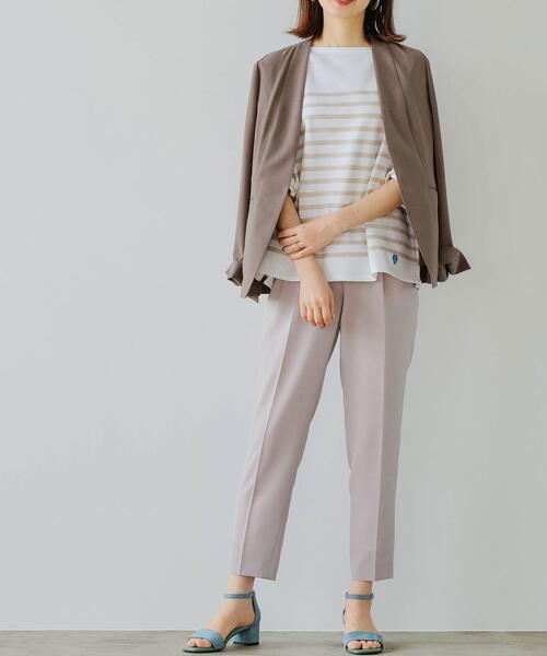 green label relaxing（グリーンレーベルリラクシング）の「[ 手洗い可能 / ハイツイストキュプラ ] ◆D テーパード パンツ -JPO ◇No15◇（その他パンツ・レディース・ライトグレー/ベージュ/モカ・36/44/40/42/34/46/38）」の18枚目の写真