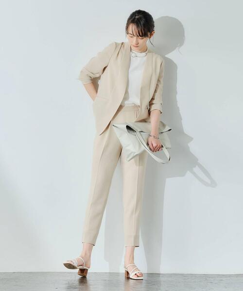 green label relaxing（グリーンレーベルリラクシング）の「[ 手洗い可能 / ハイツイストキュプラ ] ◆D テーパード パンツ -JPO ◇No15◇（その他パンツ・レディース・ライトグレー/ベージュ/モカ・44/46/40/38/42/36/34）」の20枚目の写真