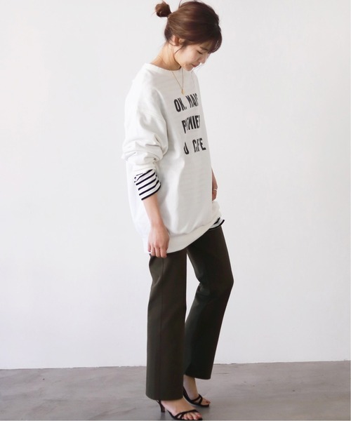 SLOBE IENA(スローブイエナ)の「ポンチスリムストレッチパンツ【ウエストゴム/手洗い可能】◆(その他パンツ・レディース・ライトグレー/カーキ・38/36)」の18枚目の写真