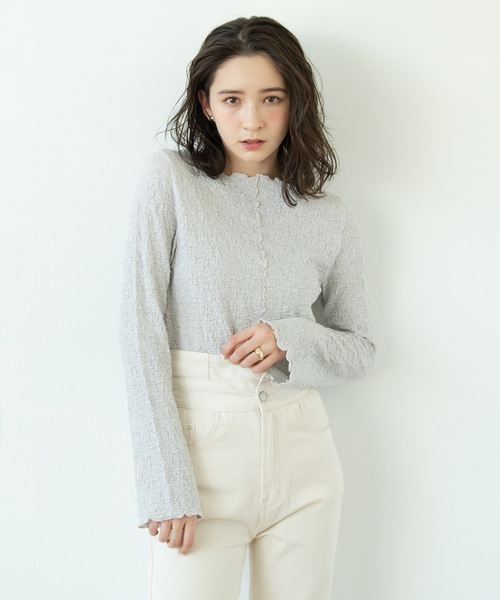 flowriri（フロウリリ）の「flowriri ワッシャートップス（シャツ/ブラウス・レディース・ホワイト/ライトグレー/ライトグリーン・FREE）」の8枚目の写真