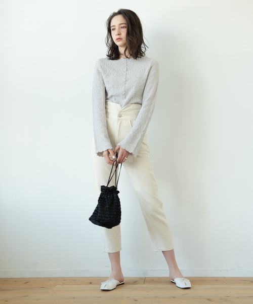 flowriri（フロウリリ）の「flowriri ワッシャートップス（シャツ/ブラウス・レディース・ホワイト/ライトグレー/ライトグリーン・FREE）」の14枚目の写真