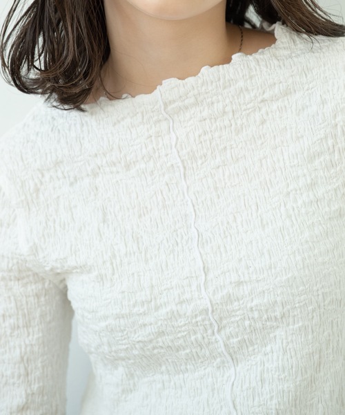 flowriri（フロウリリ）の「flowriri ワッシャートップス（シャツ/ブラウス・レディース・ホワイト/ライトグレー/ライトグリーン・FREE）」の7枚目の写真