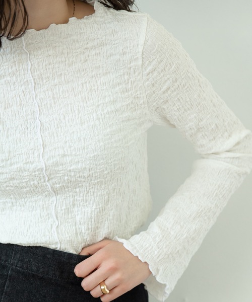 flowriri（フロウリリ）の「flowriri ワッシャートップス（シャツ/ブラウス・レディース・ホワイト/ライトグレー/ライトグリーン・FREE）」の22枚目の写真