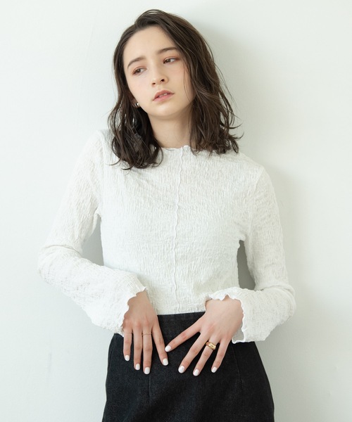 flowriri（フロウリリ）の「flowriri ワッシャートップス（シャツ/ブラウス・レディース・ホワイト/ライトグレー/ライトグリーン・FREE）」の16枚目の写真