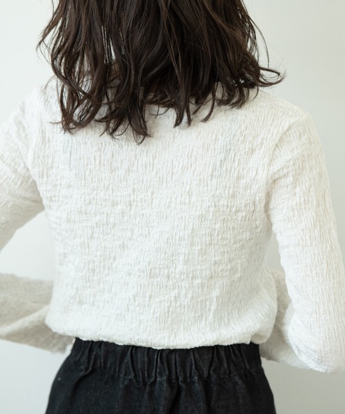 flowriri（フロウリリ）の「flowriri ワッシャートップス（シャツ/ブラウス・レディース・ホワイト/ライトグレー/ライトグリーン・FREE）」の11枚目の写真