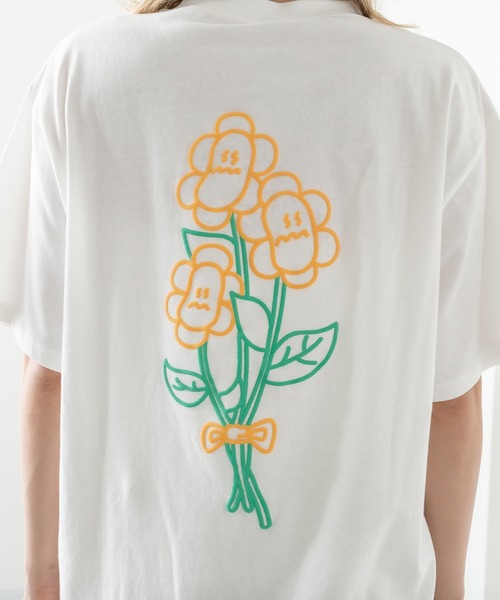 RASVOA（ラスボア）の「フラワー？Ｔシャツ（Tシャツ/カットソー・レディース・ブラック/オフホワイト・FREE）」の10枚目の写真