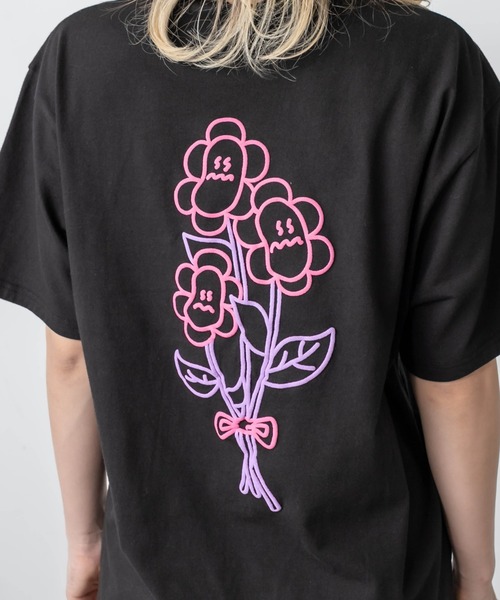 RASVOA（ラスボア）の「フラワー？Ｔシャツ（Tシャツ/カットソー・レディース・ブラック/オフホワイト・FREE）」の7枚目の写真