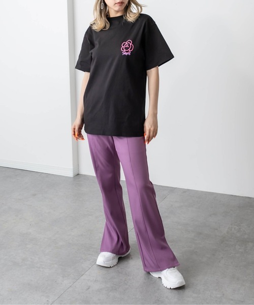 RASVOA（ラスボア）の「フラワー？Ｔシャツ（Tシャツ/カットソー・レディース・ブラック/オフホワイト・FREE）」の6枚目の写真