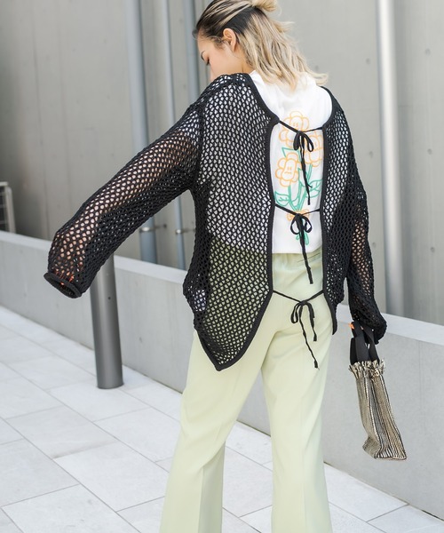 RASVOA（ラスボア）の「フラワー？Ｔシャツ（Tシャツ/カットソー・レディース・ブラック/オフホワイト・FREE）」の21枚目の写真