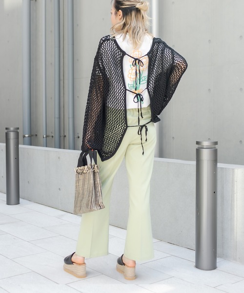 RASVOA（ラスボア）の「フラワー？Ｔシャツ（Tシャツ/カットソー・レディース・ブラック/オフホワイト・FREE）」の12枚目の写真