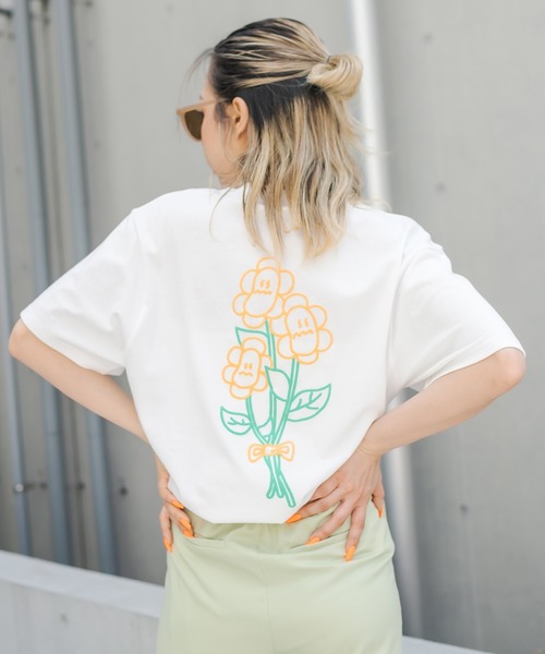 RASVOA（ラスボア）の「フラワー？Ｔシャツ（Tシャツ/カットソー・レディース・ブラック/オフホワイト・FREE）」の8枚目の写真