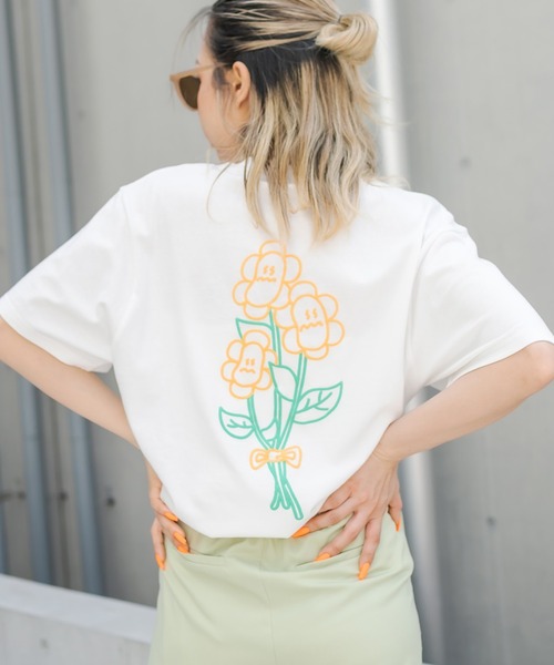 RASVOA（ラスボア）の「フラワー？Ｔシャツ（Tシャツ/カットソー・レディース・ブラック/オフホワイト・FREE）」の4枚目の写真