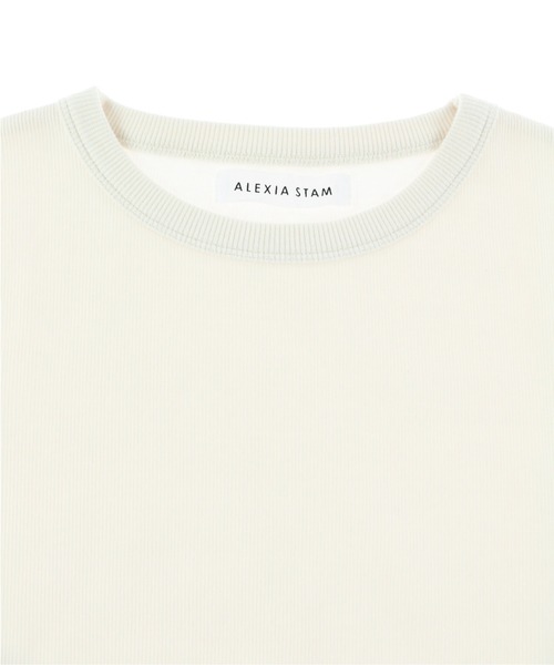 ALEXIA STAM（アリシアスタン）の「【Jelly 6月号掲載】Long Sleeve Rib Cropped Top/ロングスリーブリブクロップドトップ（Tシャツ/カットソー・レディース・ブラック/オフホワイト/グレイッシュベージュ・FREE）」の10枚目の写真